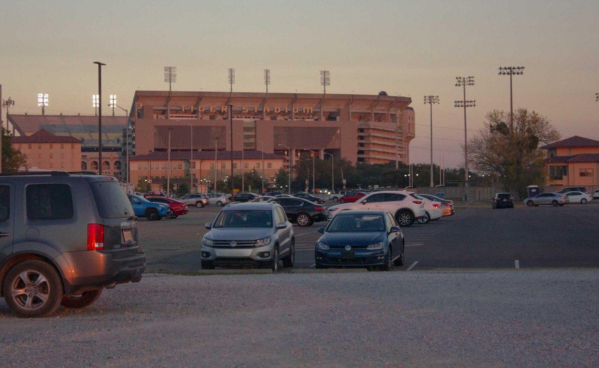 Tiger Stadium stands tall from the parking lot on Thursday, Nov. 3, 2022, on Skip Bertman Drive in Baton Rouge, La.