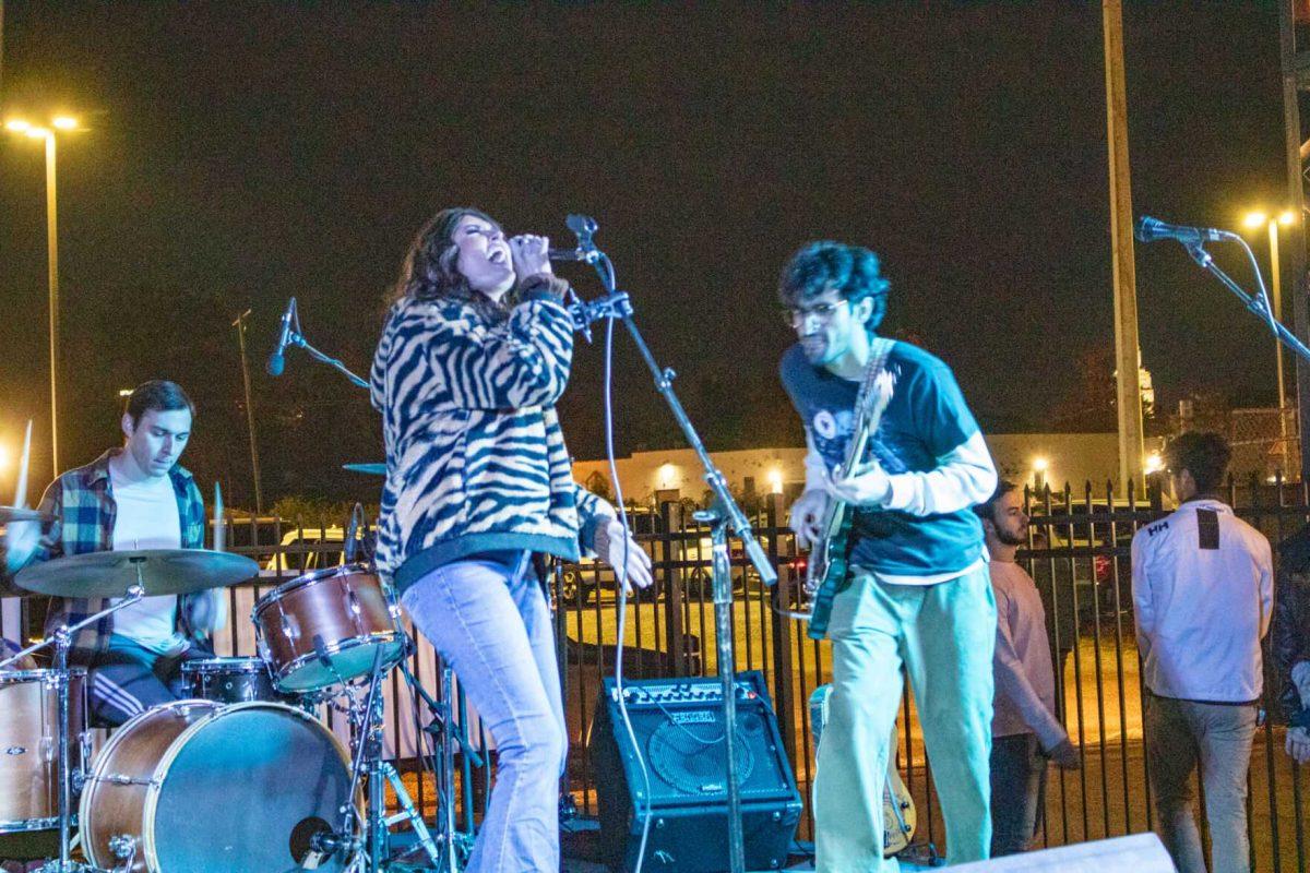 The band Speakeasy performs for the crowd on Friday, Nov. 18, 2022, at Red Stick Social on Government Street in Baton Rouge, La.