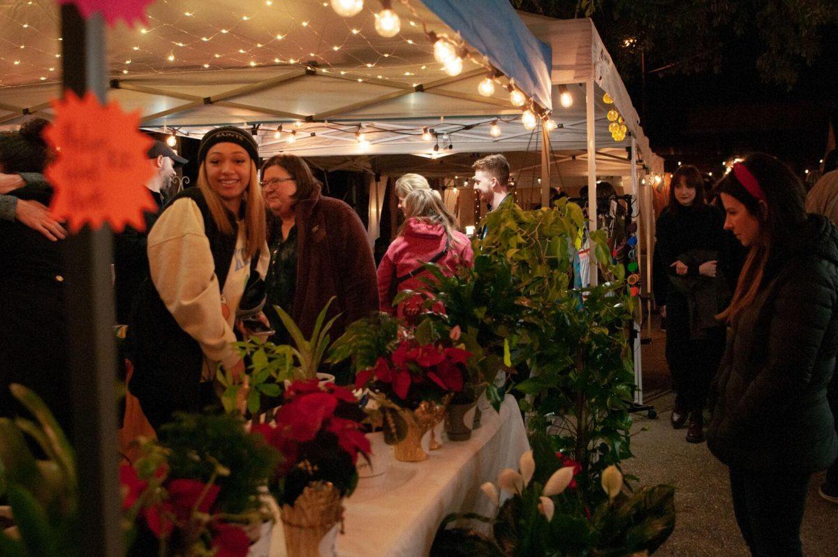 Various plants wait to be purchased on Friday, Nov. 18, 2022, at Mid City Merchant's White Light Night on Government Street in Baton Rouge, La.