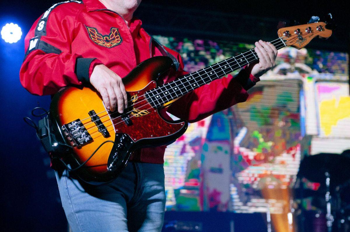 The bassist for The Dukes of Country expertly plays his instrument at the Greater Baton Rouge State Fair on Sunday, Oct. 30, 2022, at the Lamar Dixon Expo Center in Gonzales, La.