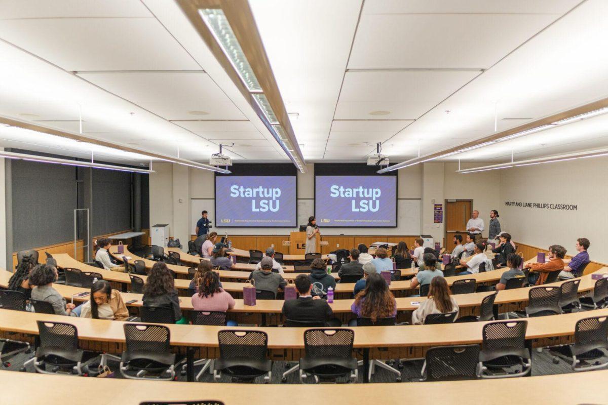 Professor Fahimeh Abbasi opens Startup LSU on Friday, Nov. 11, 2022, inside the Business Education Complex on South Quad Drive in Baton Rouge, La.