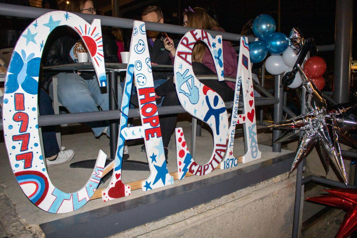 Letters spell out CASA that stand for Court Appointed Special Advocates on Friday, Nov. 18, 2022, at Red Stick Social on Government Street in Baton Rouge, La.