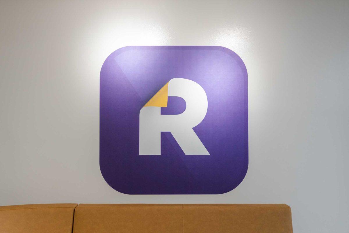 The Reveille logo adorns the newsroom wall on Monday, January 9, 2023, on LSU's campus.&#160;