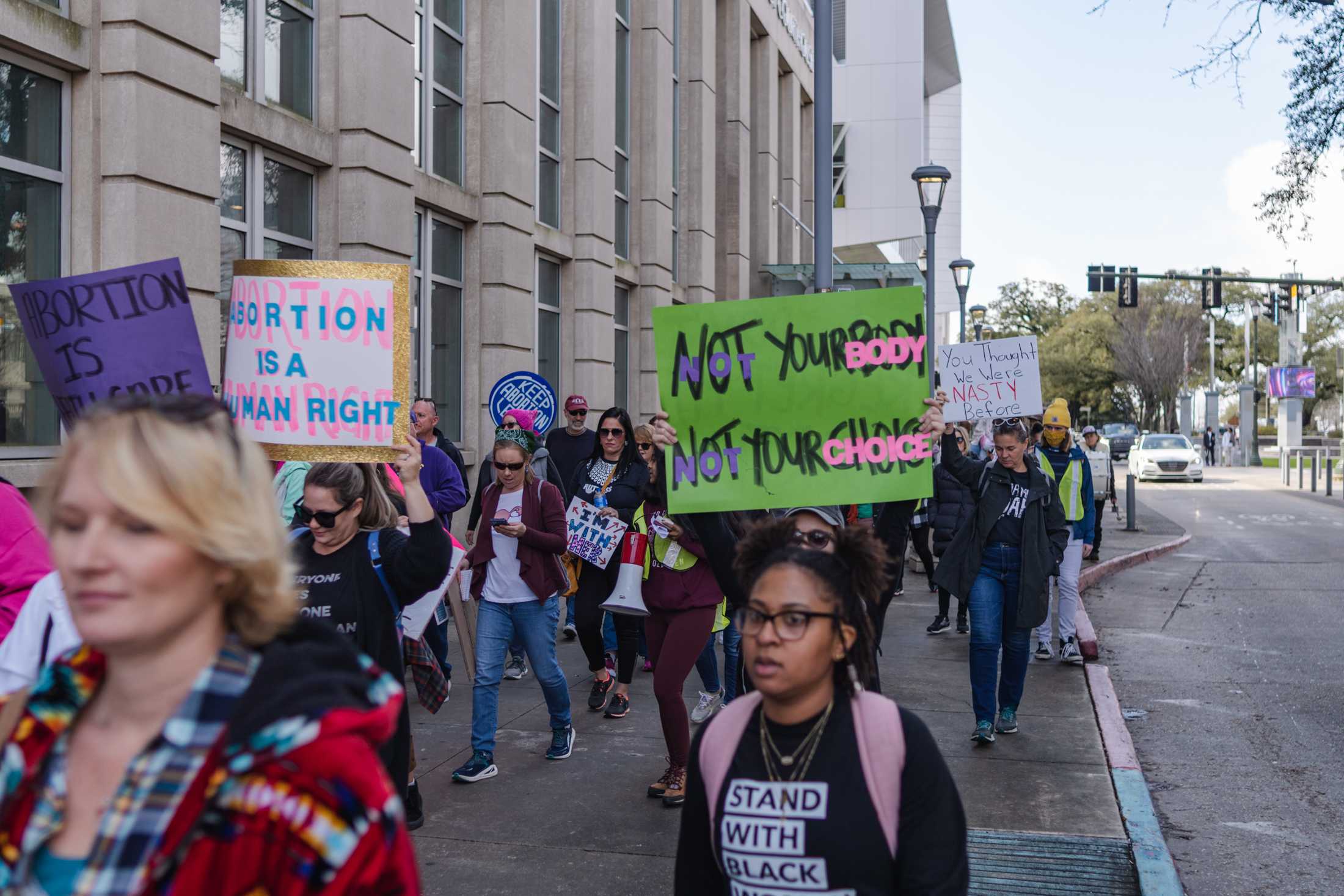 On 50-year anniversary of the landmark ruling, Baton Rouge protesters rally for abortion rights in post-Roe world