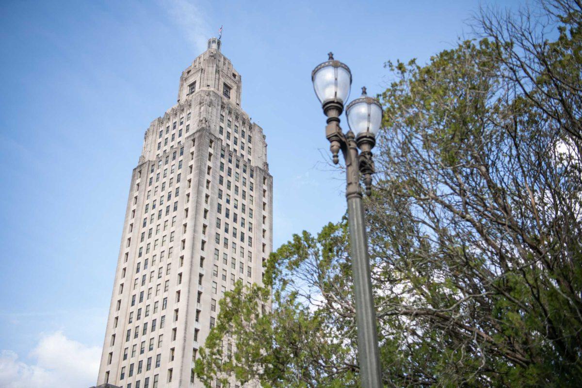 The capitol building stands tall on Wednesday, March 1, 2023, in Baton Rouge, La.