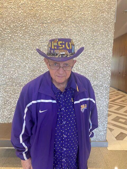 Stan Douglas gets ready to root for his lady Tigers.