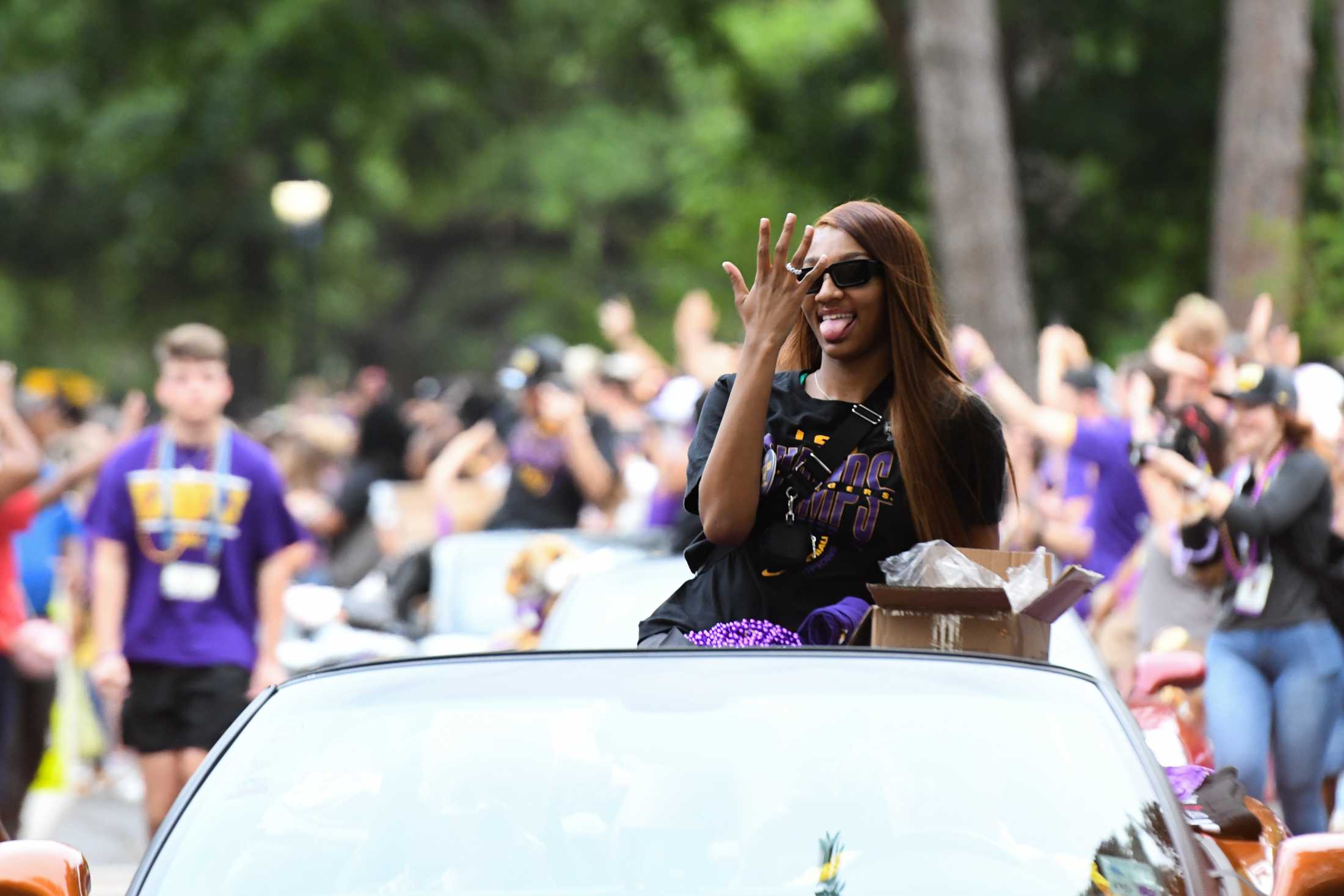 LSU women's basketball holds parade and celebratory ceremony for national championship