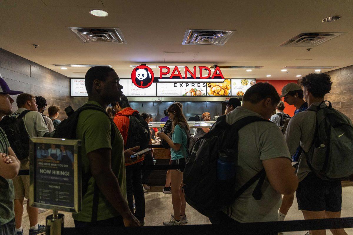 Students stand in line at Panda Express Monday, Sept. 12, 2022, in the LSU Student Union.