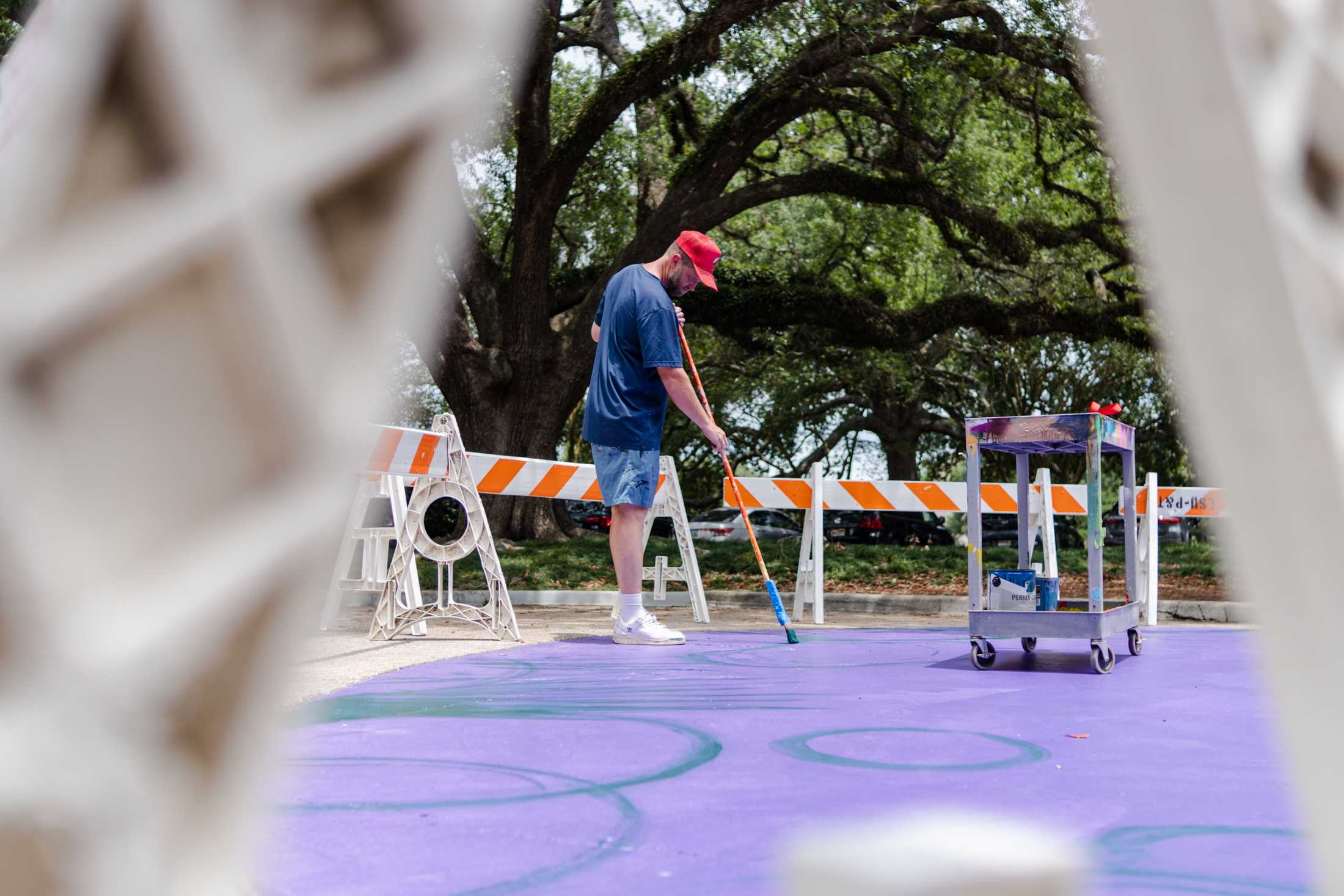 LSU student-led creative crosswalk completed, 'I walked out and concrete was being poured, I almost cried'