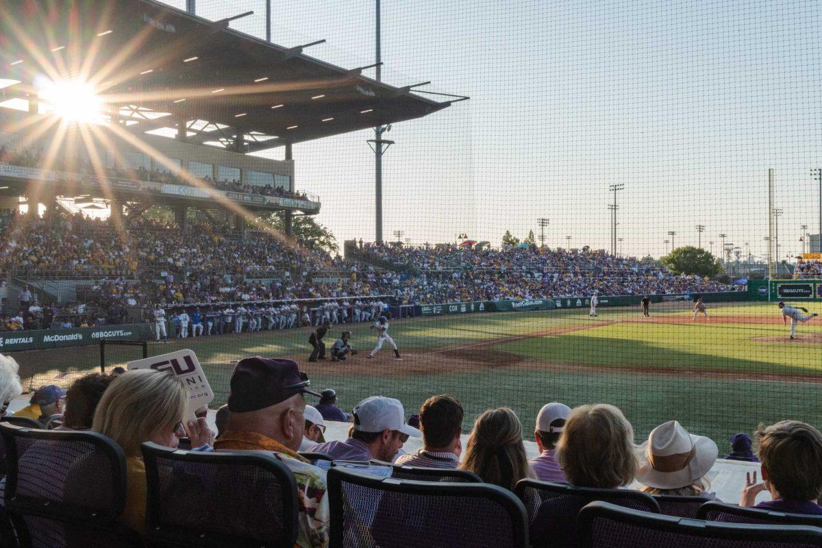 The sun shines on Skip Bertman Field Sunday, June 11, 2023, during LSU&#8217;s 8-3 win against Kentucky at Alex Box Stadium in Baton Rouge, La.