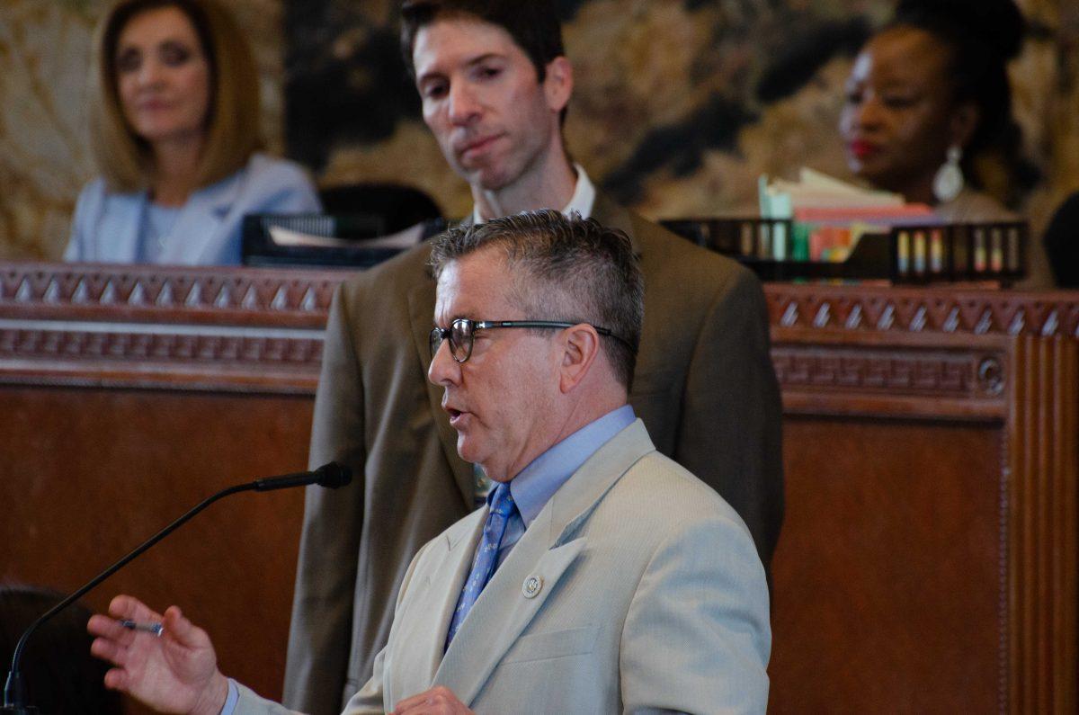 Rep. Jerome Zeringue, the chairman of the House Appropriations Committee, spoke about the state budget Wednesday on the House floor