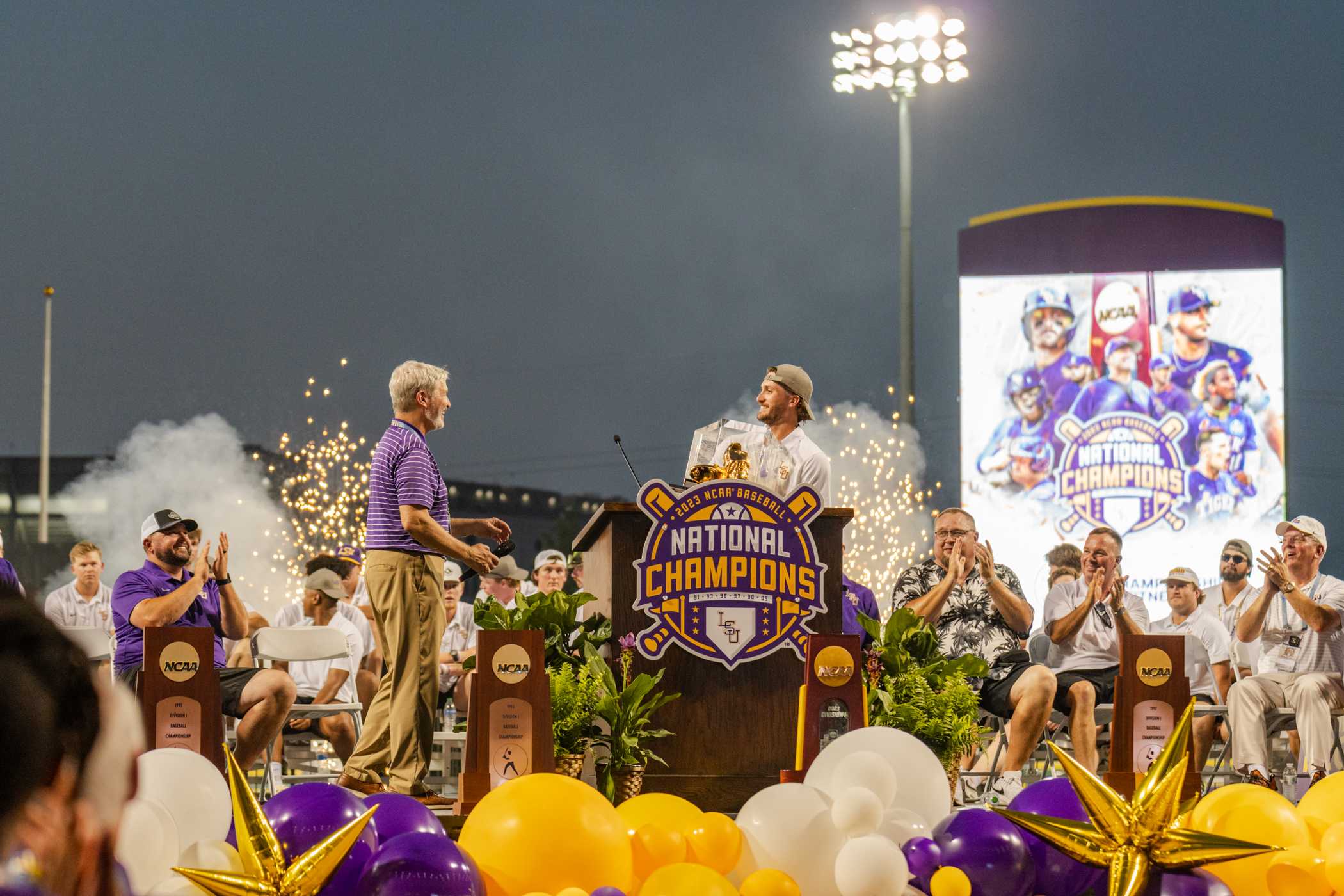 PHOTOS: LSU baseball celebrates its national championship title at Alex Box Stadium