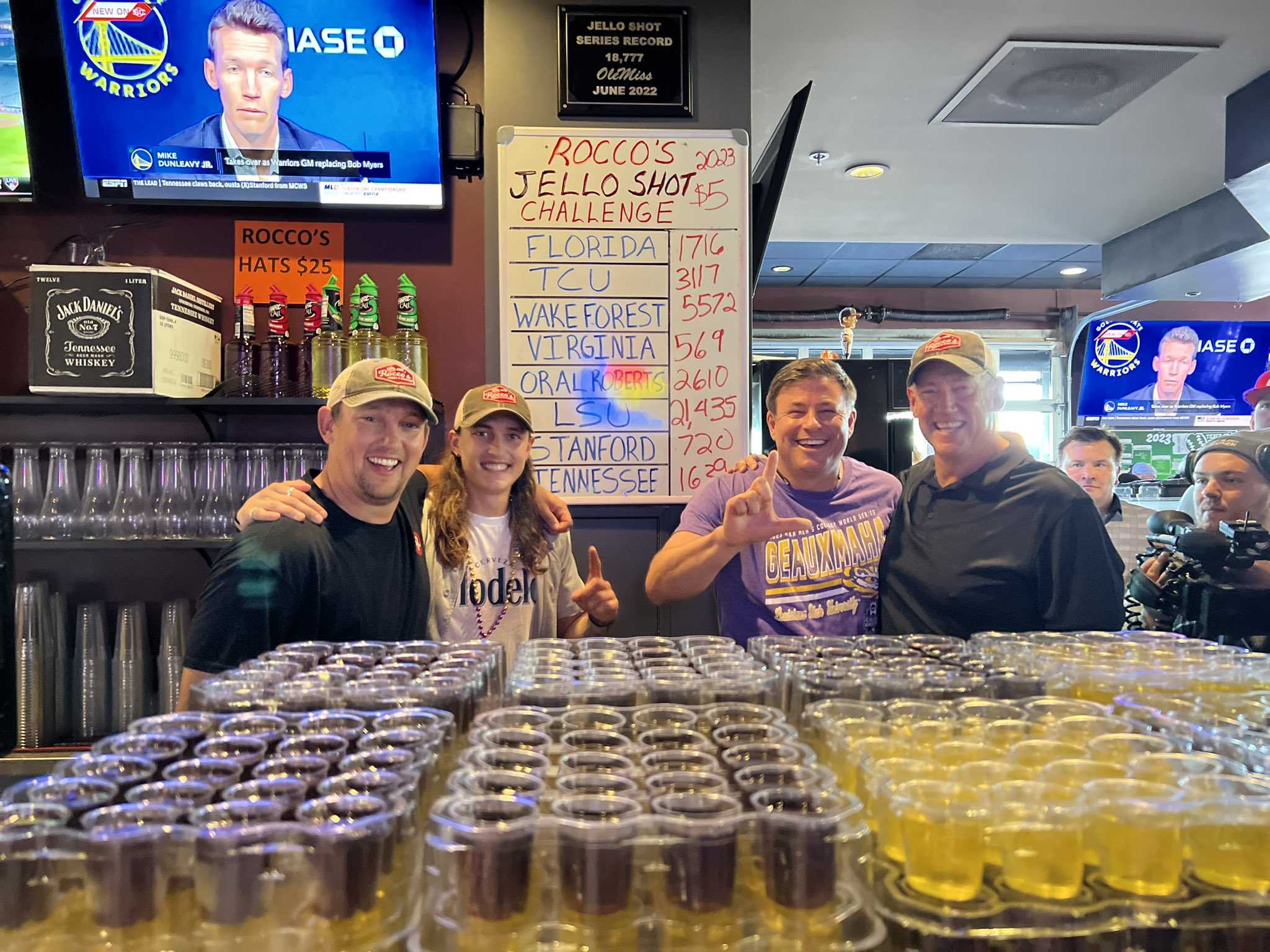 Jell-eaux: LSU breaks College World Series Jell-O shot competition records with help from Cane's CEO Todd Graves