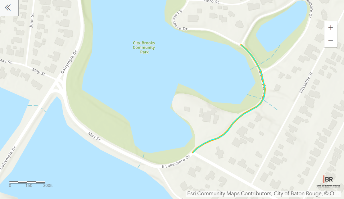 A map shows the closure of East Lakeshore Drive.