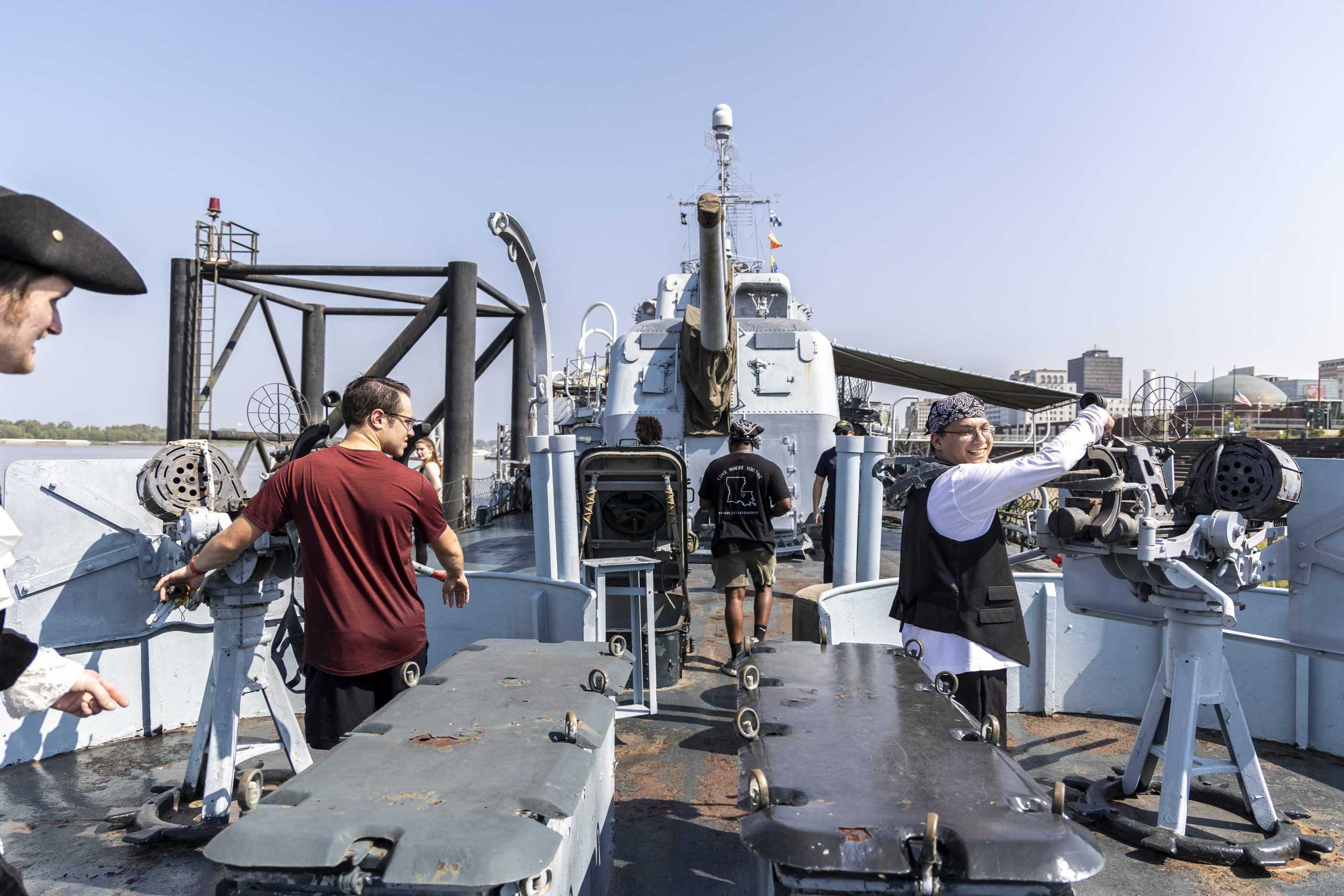 PHOTOS: LSU Public Interest Law Society Day of Service on the USS KIDD