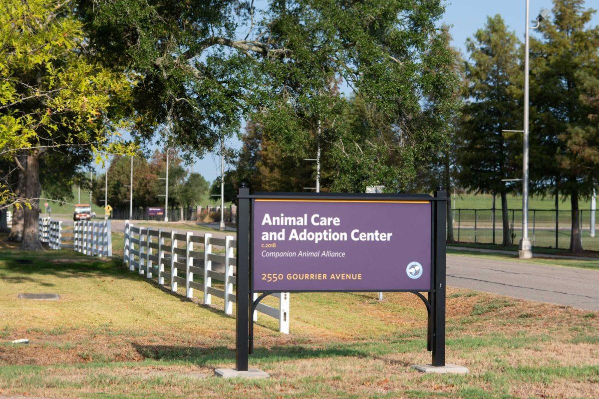 A sign for the Companion Animal Alliance sits on Friday, Sept. 8, 2023, on Gourrier Ave. in Baton Rouge, La.