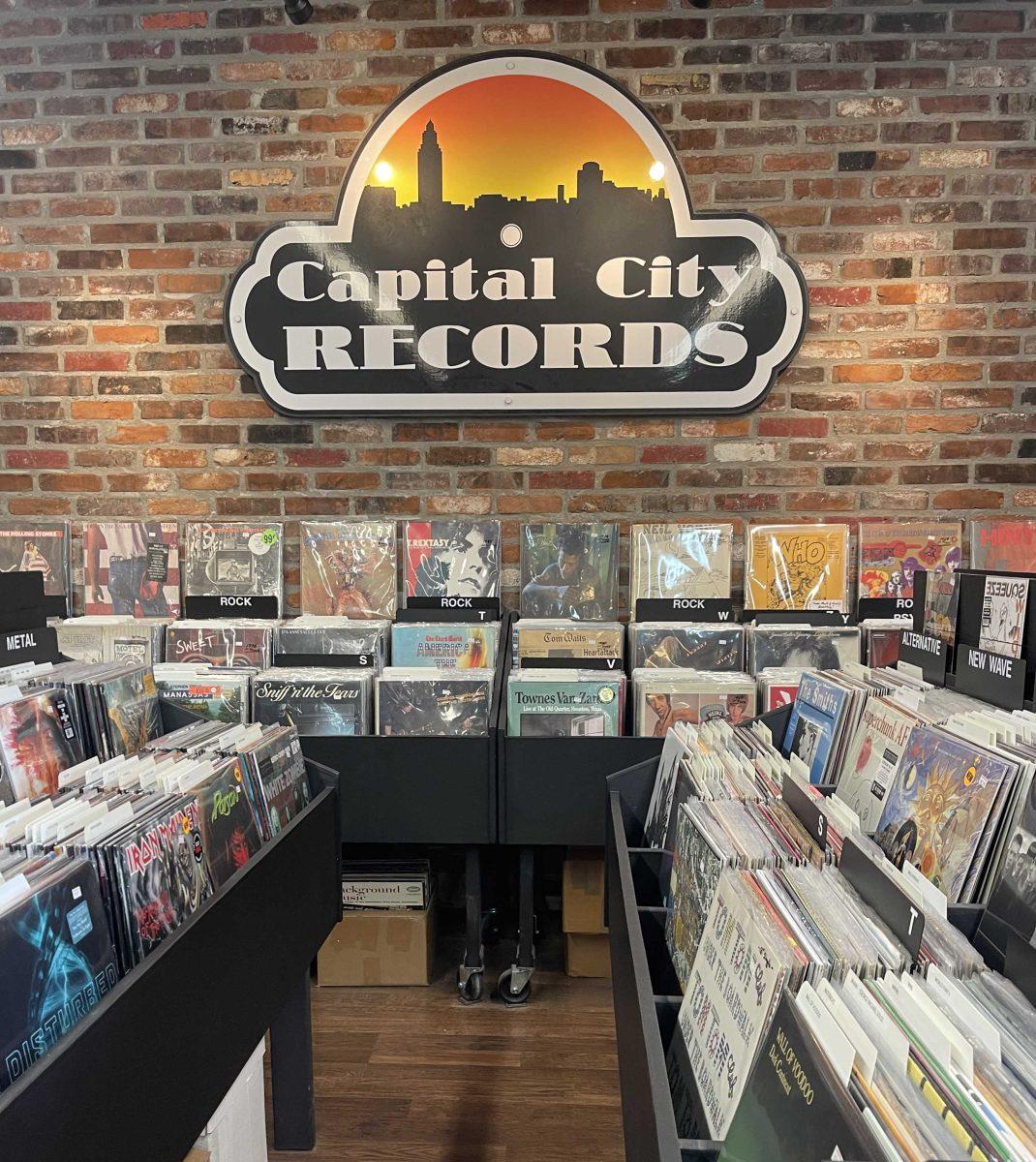 Photo by Presley Tyler from the inside of Capital City Records.