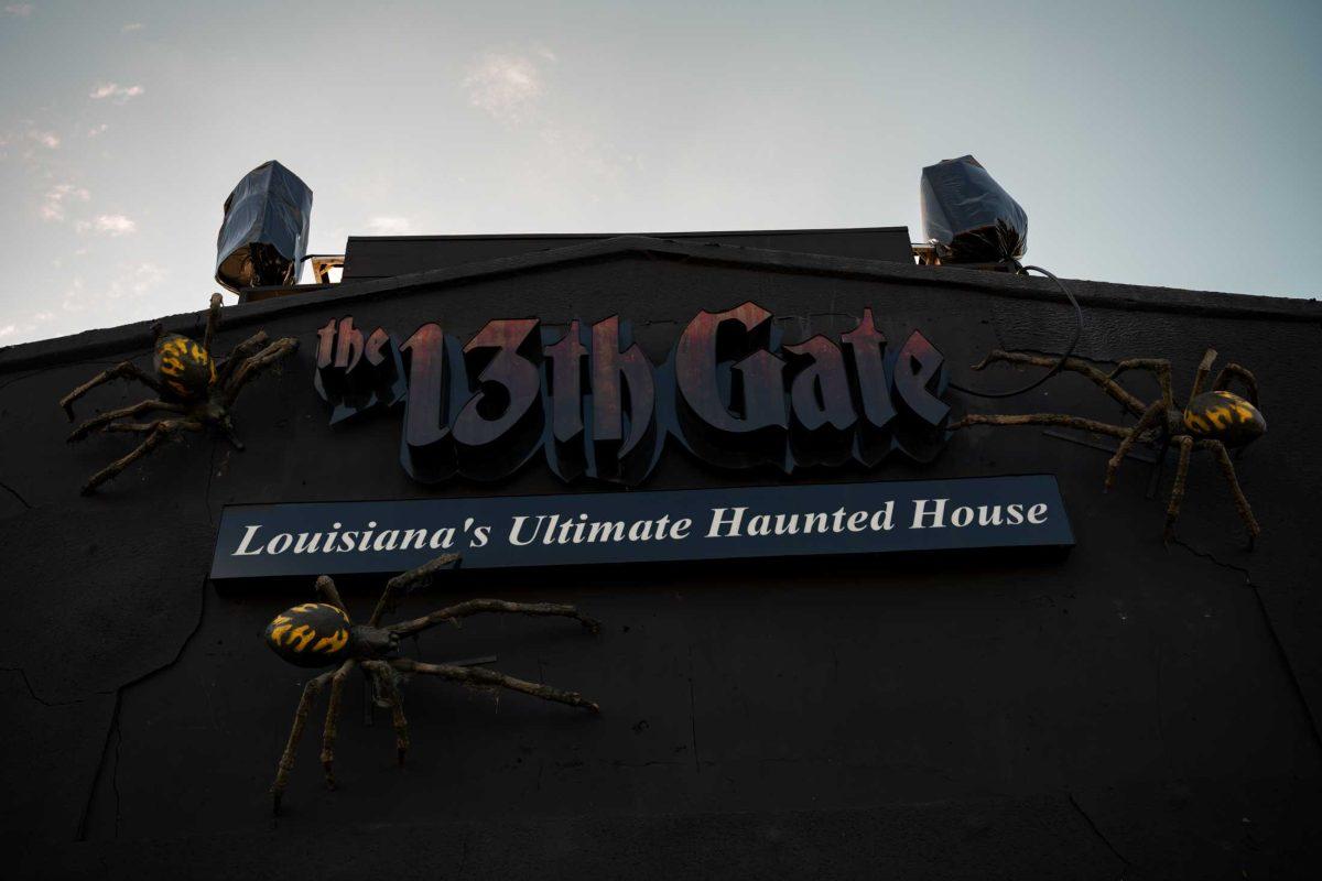 The sun sets on the 13th Gate Haunted House Friday, Sept. 29, 2023, on opening night for the 2023 season at 832&#160;St. Philip Street in Baton Rouge, La.