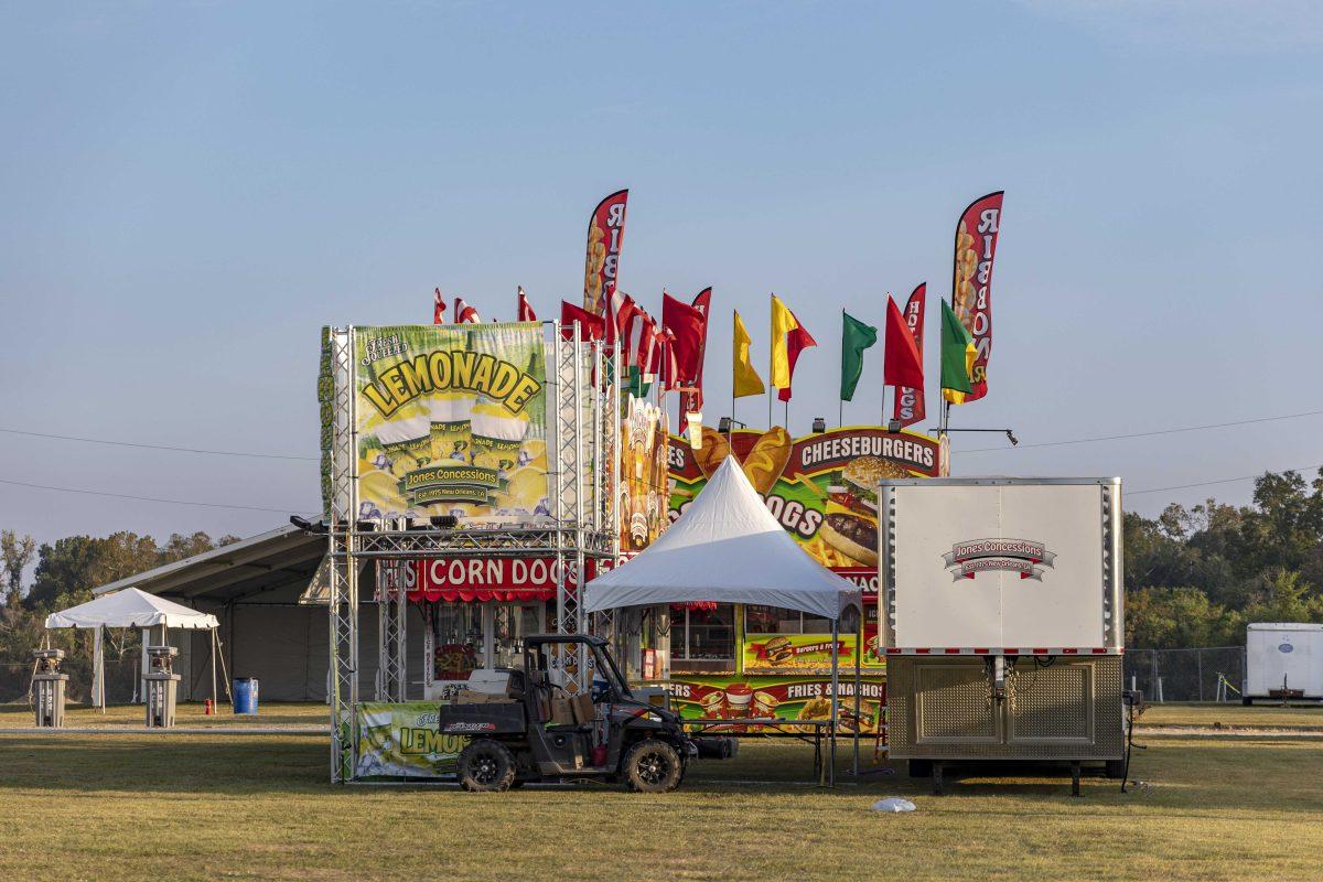 Concessions for the Baton Rouge state fair sit Monday, Oct. 23, 2023, at the Airline Hwy. Park/Fairgrounds on 16072 Airline Hwy, Baton Rouge, La.