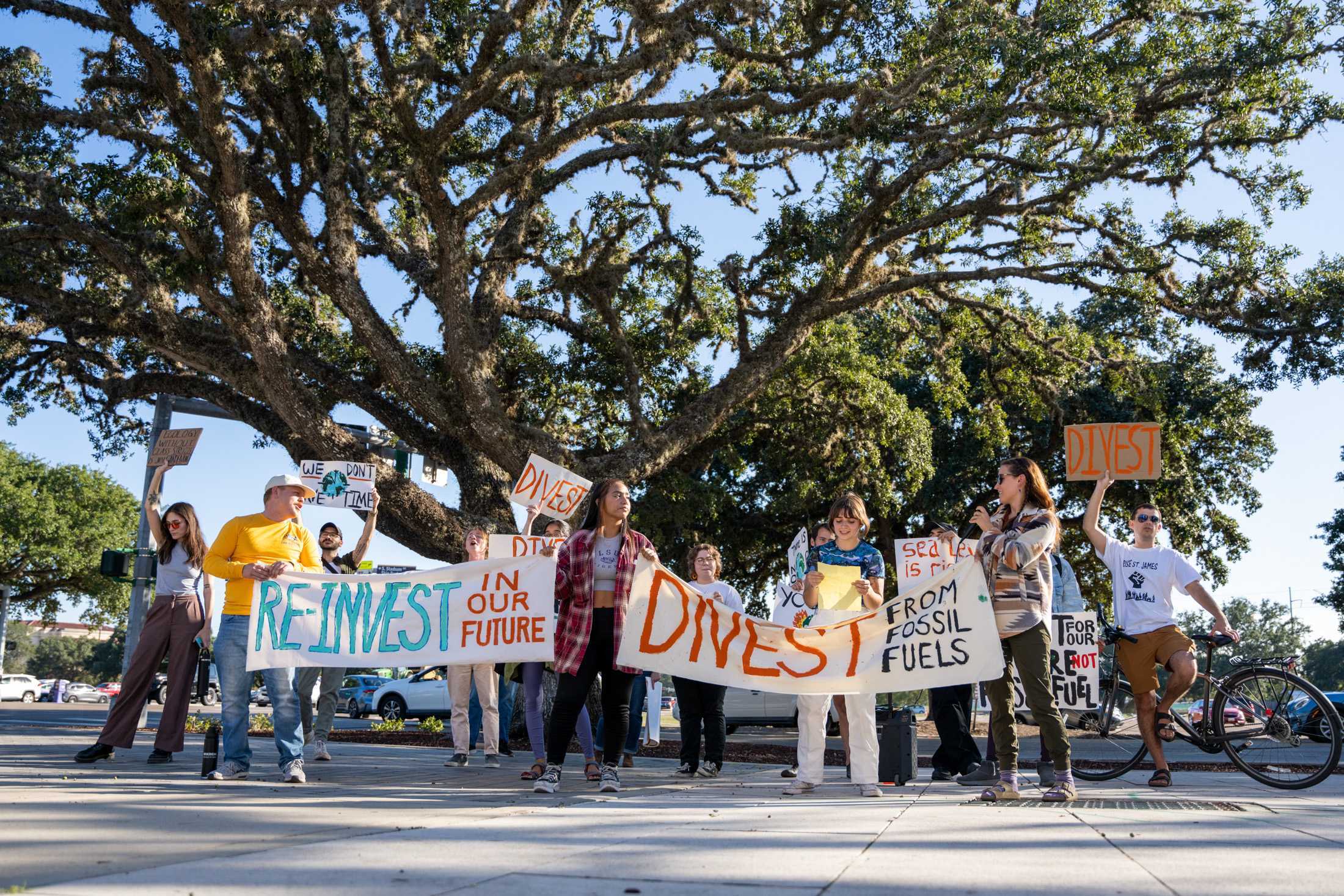 LSU students call for the university to divest from fossil fuels during Climate Week