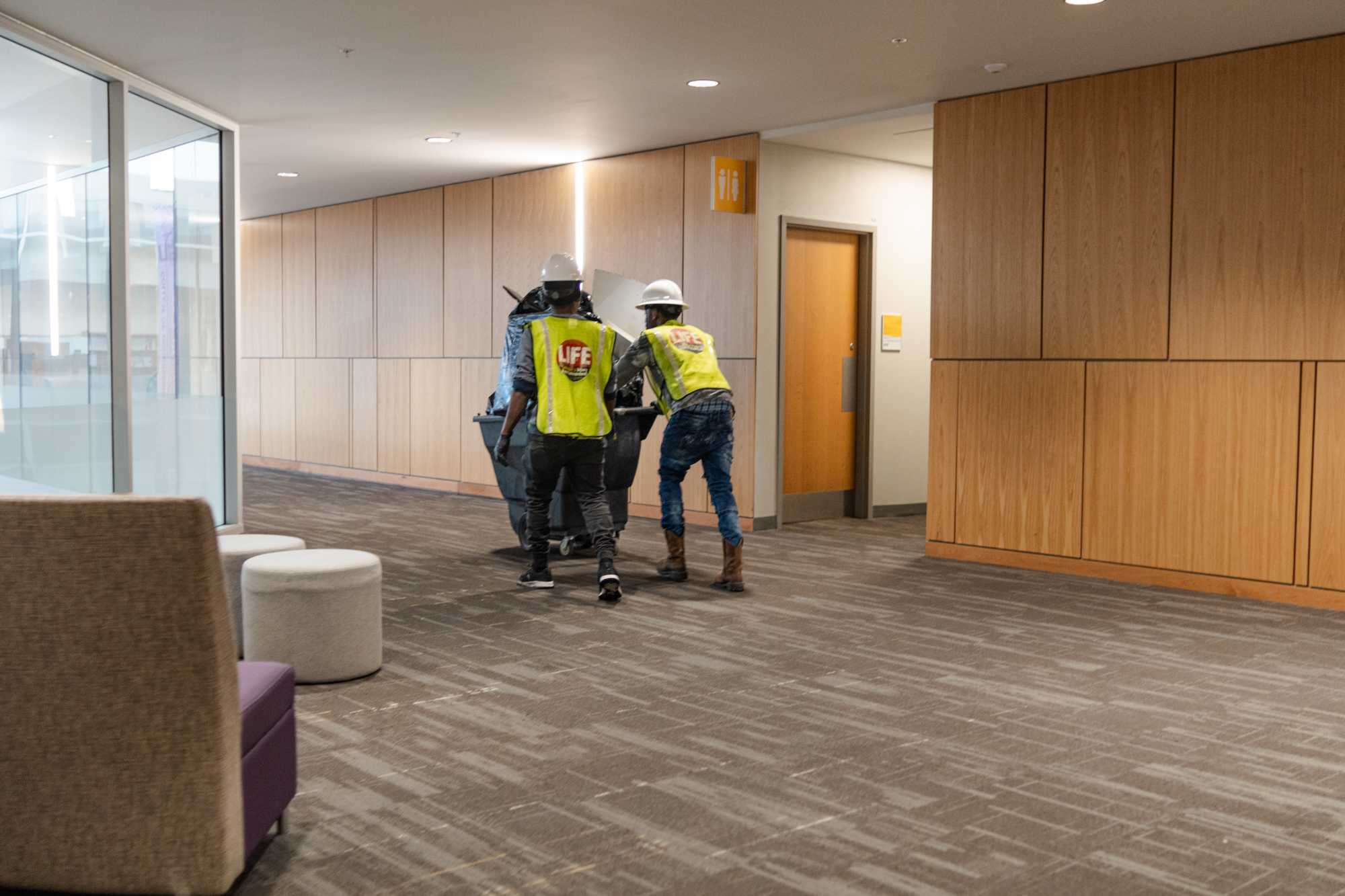 PHOTOS: LSU engineering building work underway after pipe burst causing flooding