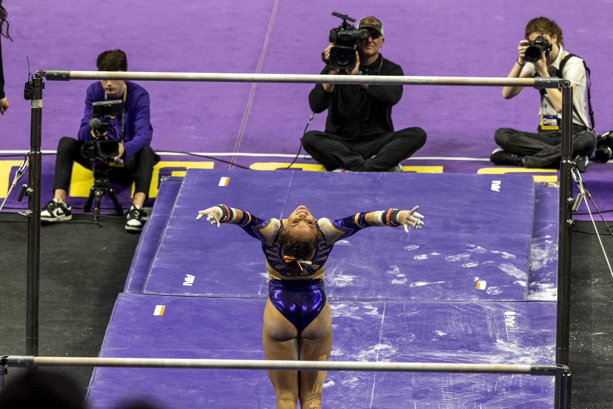 PHOTOS: LSU gymnastics defeats Kentucky 198.125-197.600 in the PMAC