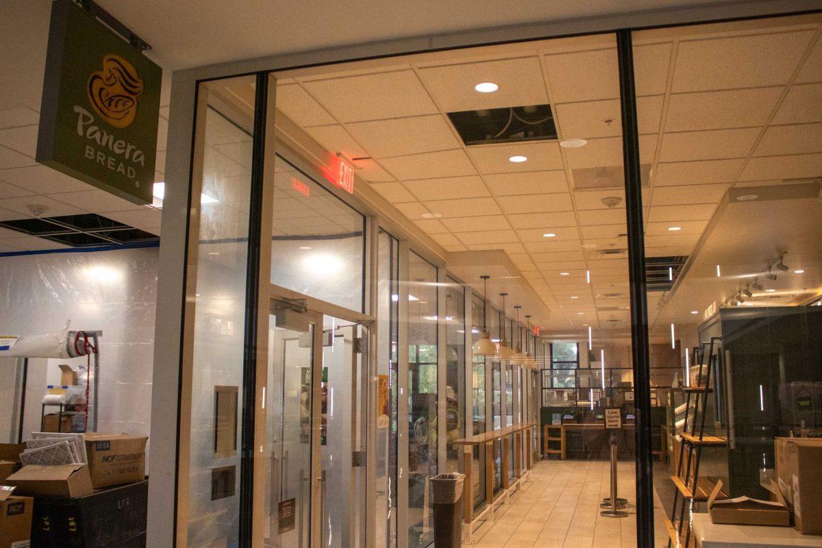 The Panera Bread on campus sits closed to the public on Saturday, Jan. 27, 2024, at Patrick F. Taylor hall on LSU campus.