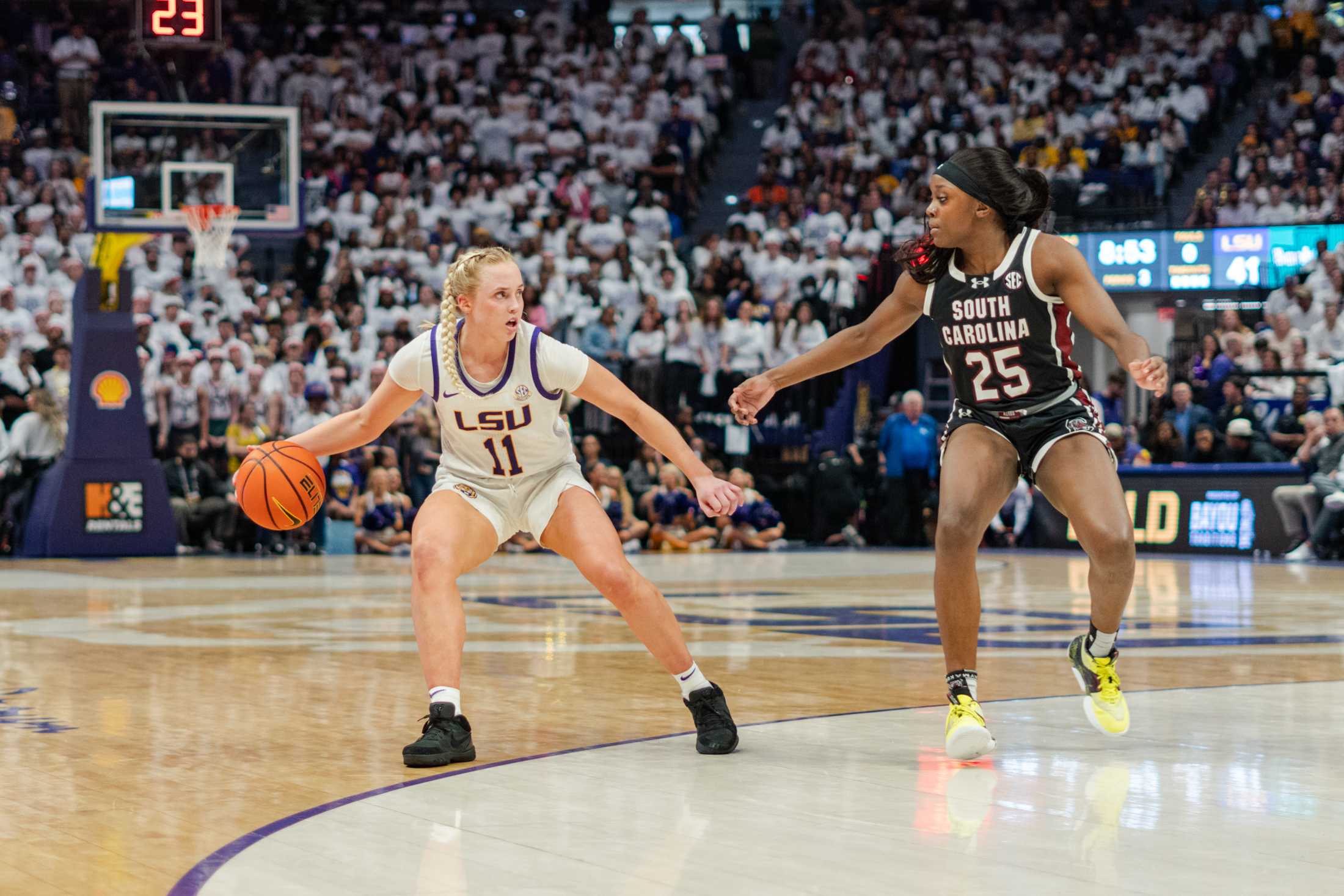 PHOTOS: LSU women's basketball falls 76-70 to South Carolina in the PMAC