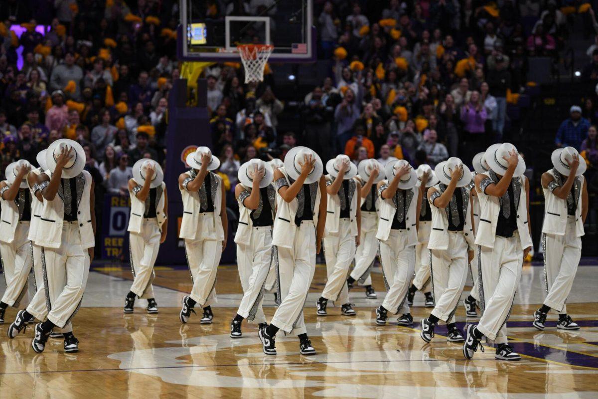 The LSU Tiger Girls perform Sunday, Jan. 21, 2024, before LSU women’s basketball 99-68 win over Arkansas in the Pete Maravich Assembly Center in Baton Rouge, La.