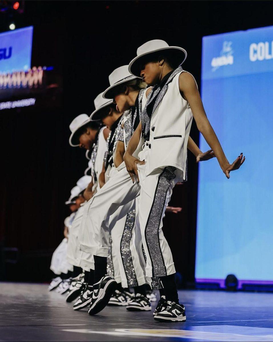 The LSU Tiger Girls perform their Division IA hip hop routine to "Smooth Criminal" by Michael Jackson at the&#160;Universal Dance Associated Championship in Orlando, Florida.