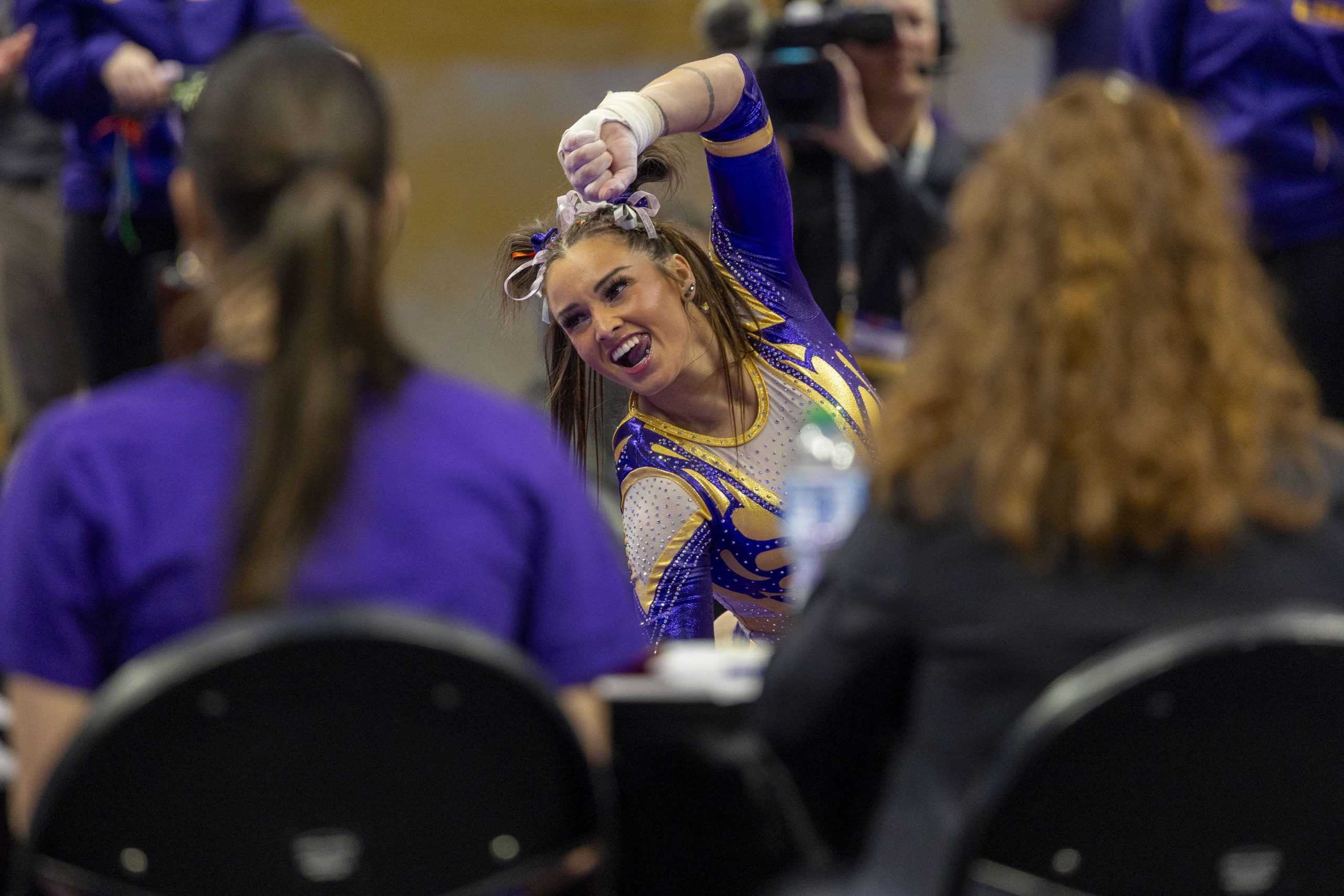 PHOTOS: LSU gymnastics defeats Kentucky 198.125-197.600 in the PMAC