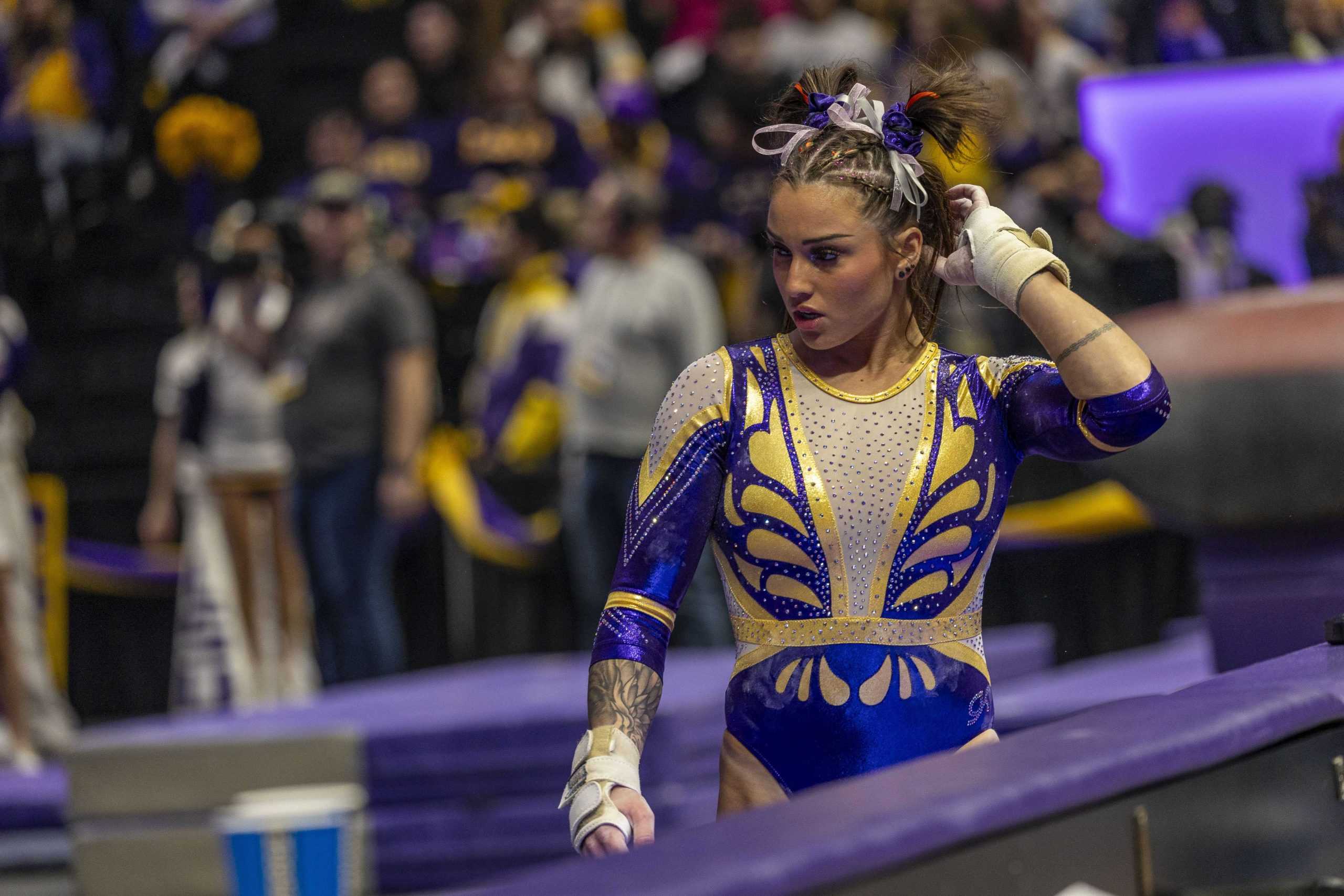 PHOTOS: LSU gymnastics defeats Kentucky 198.125-197.600 in the PMAC