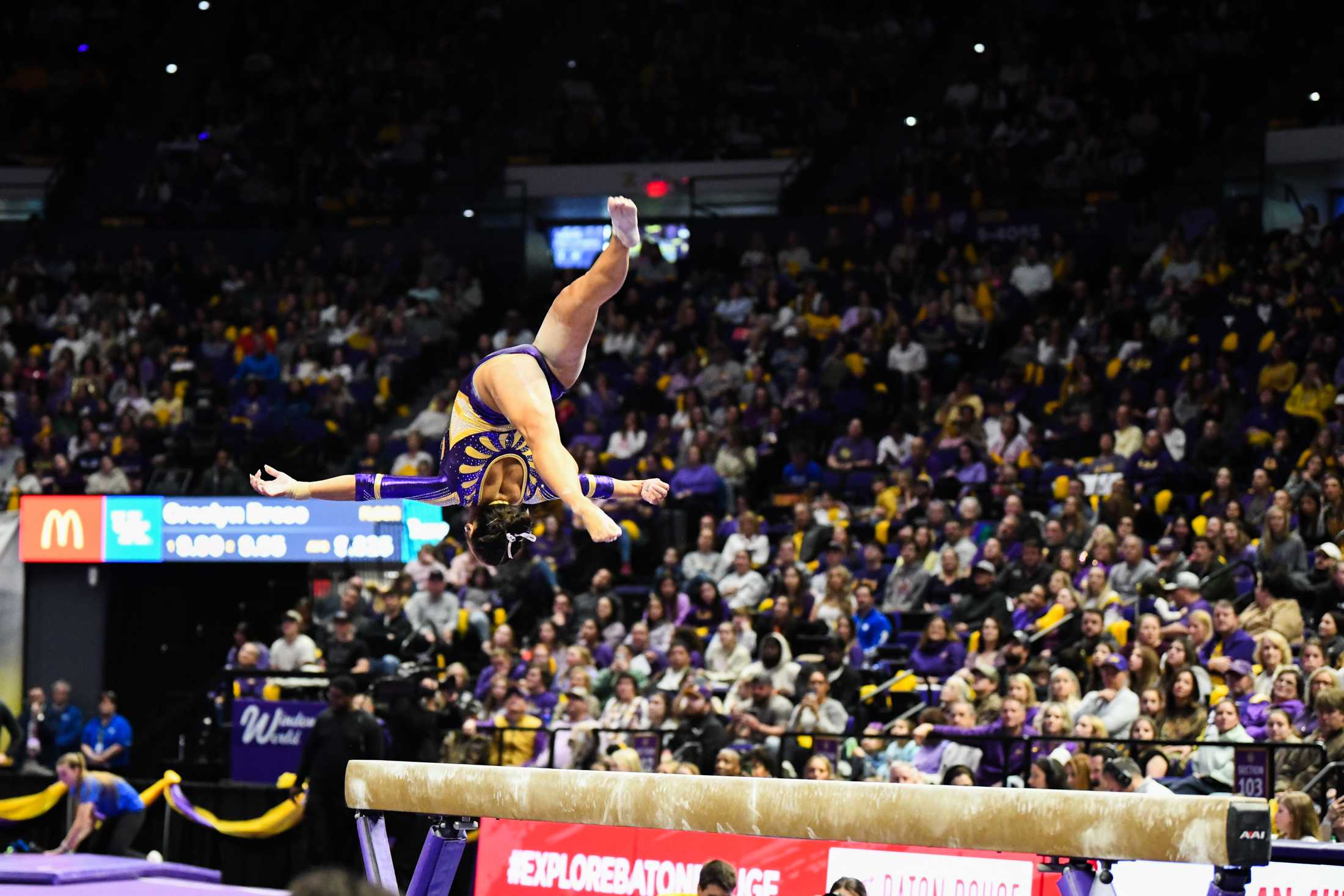 PHOTOS: LSU gymnastics defeats Kentucky 198.125-197.600 in the PMAC