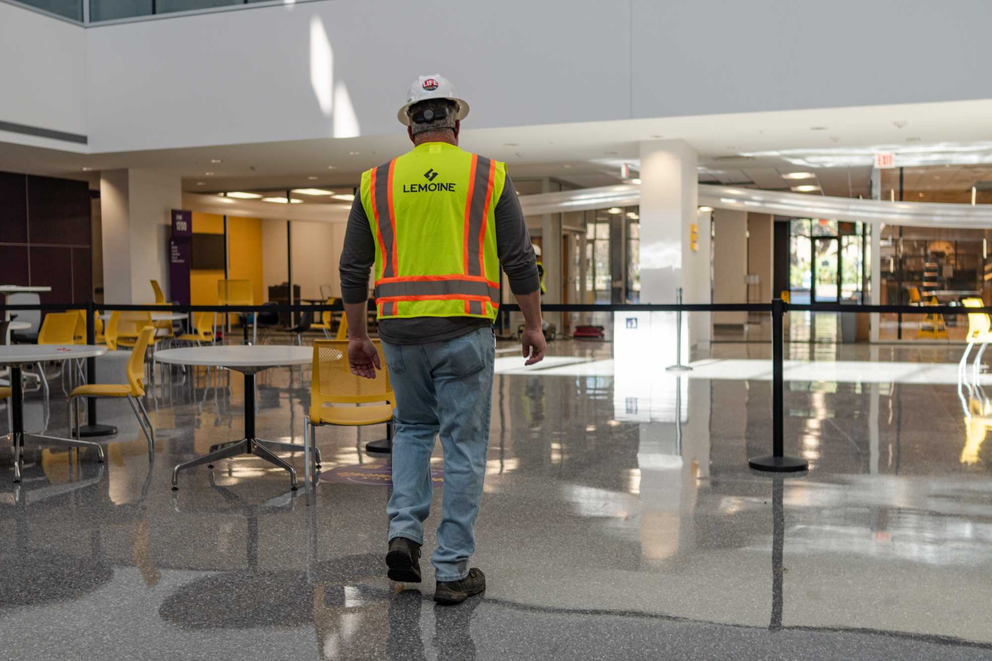 PHOTOS: LSU engineering building work underway after pipe burst causing flooding