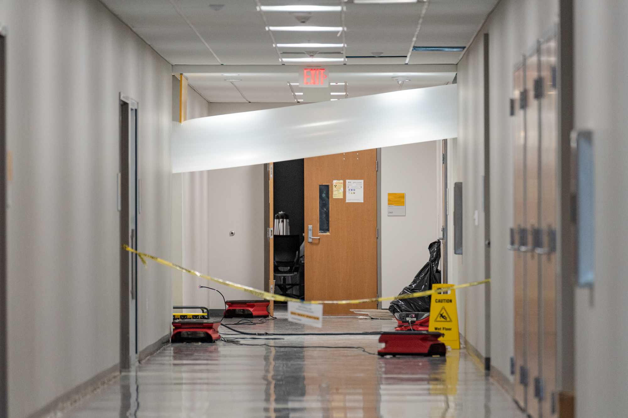 PHOTOS: LSU engineering building work underway after pipe burst causing flooding