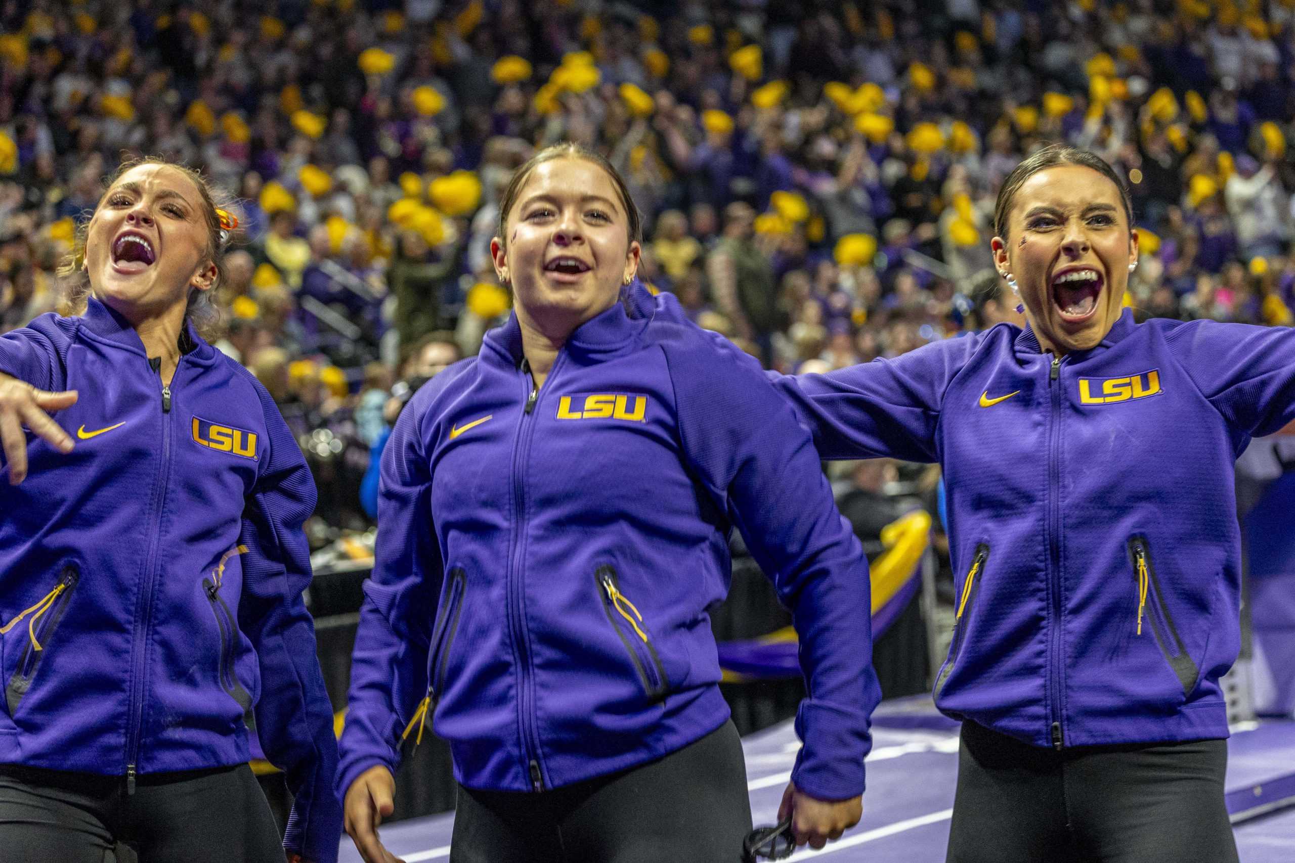 PHOTOS: LSU gymnastics defeats Kentucky 198.125-197.600 in the PMAC