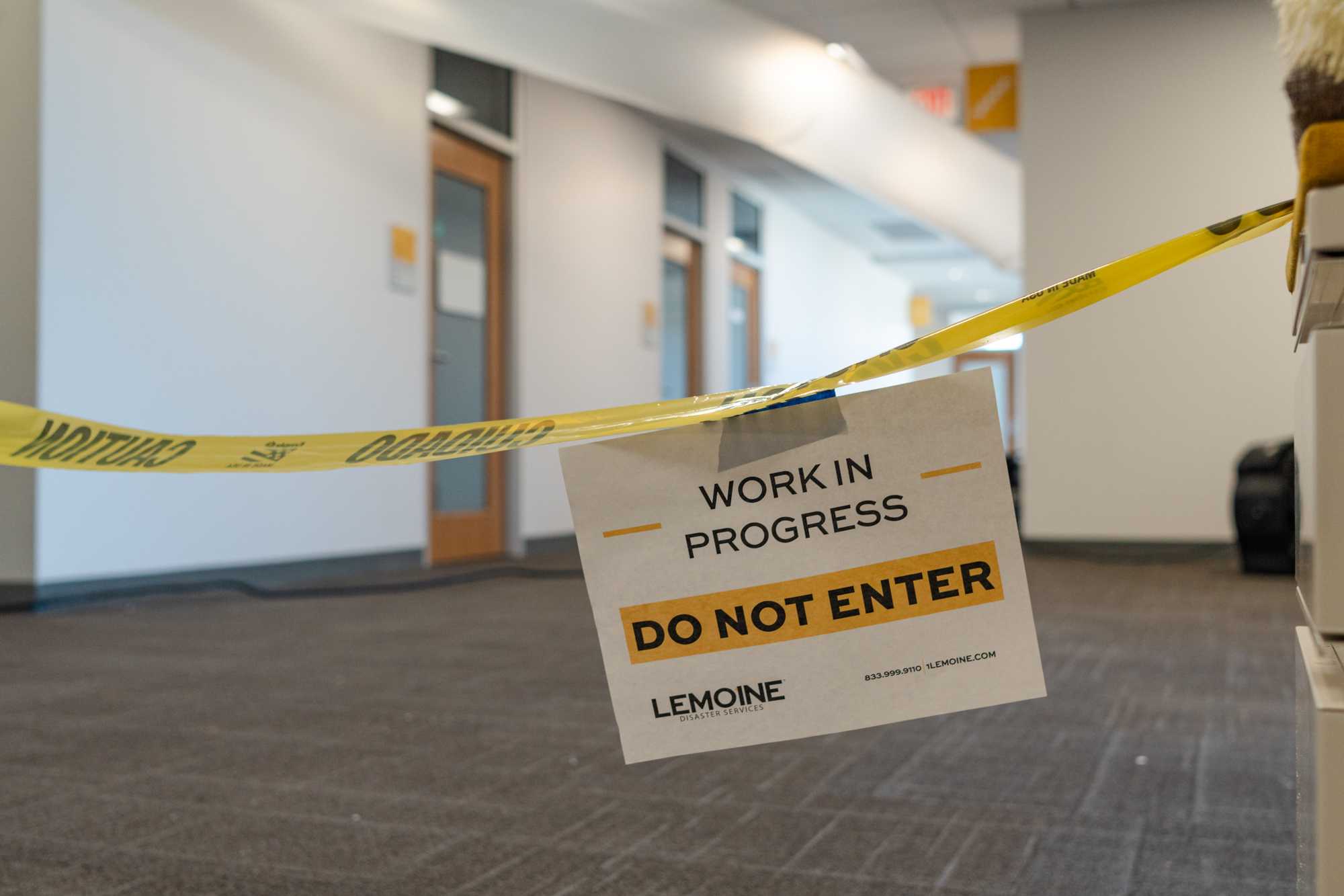 PHOTOS: LSU engineering building work underway after pipe burst causing flooding