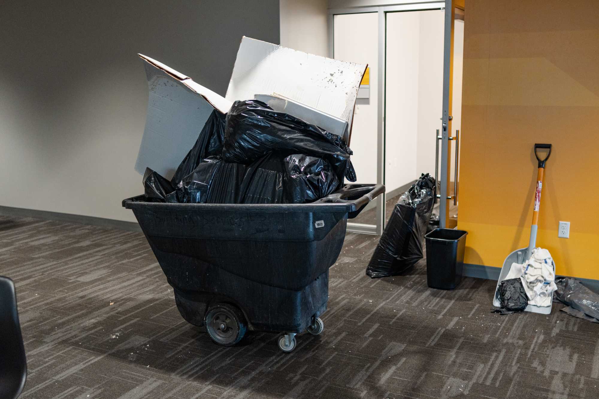 PHOTOS: LSU engineering building work underway after pipe burst causing flooding