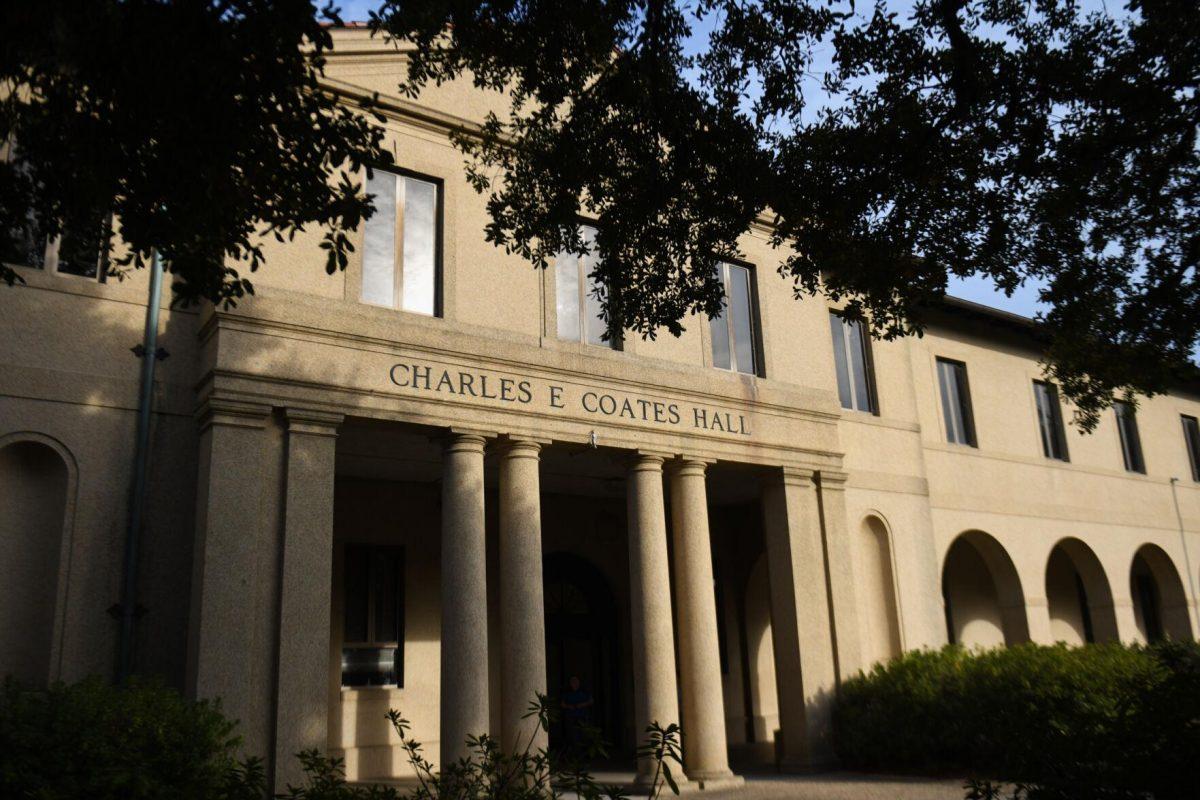 Coates Hall sits in the Quad Thursday, Feb. 15, 2024, on LSU&#8217;s campus in Baton Rouge, La.