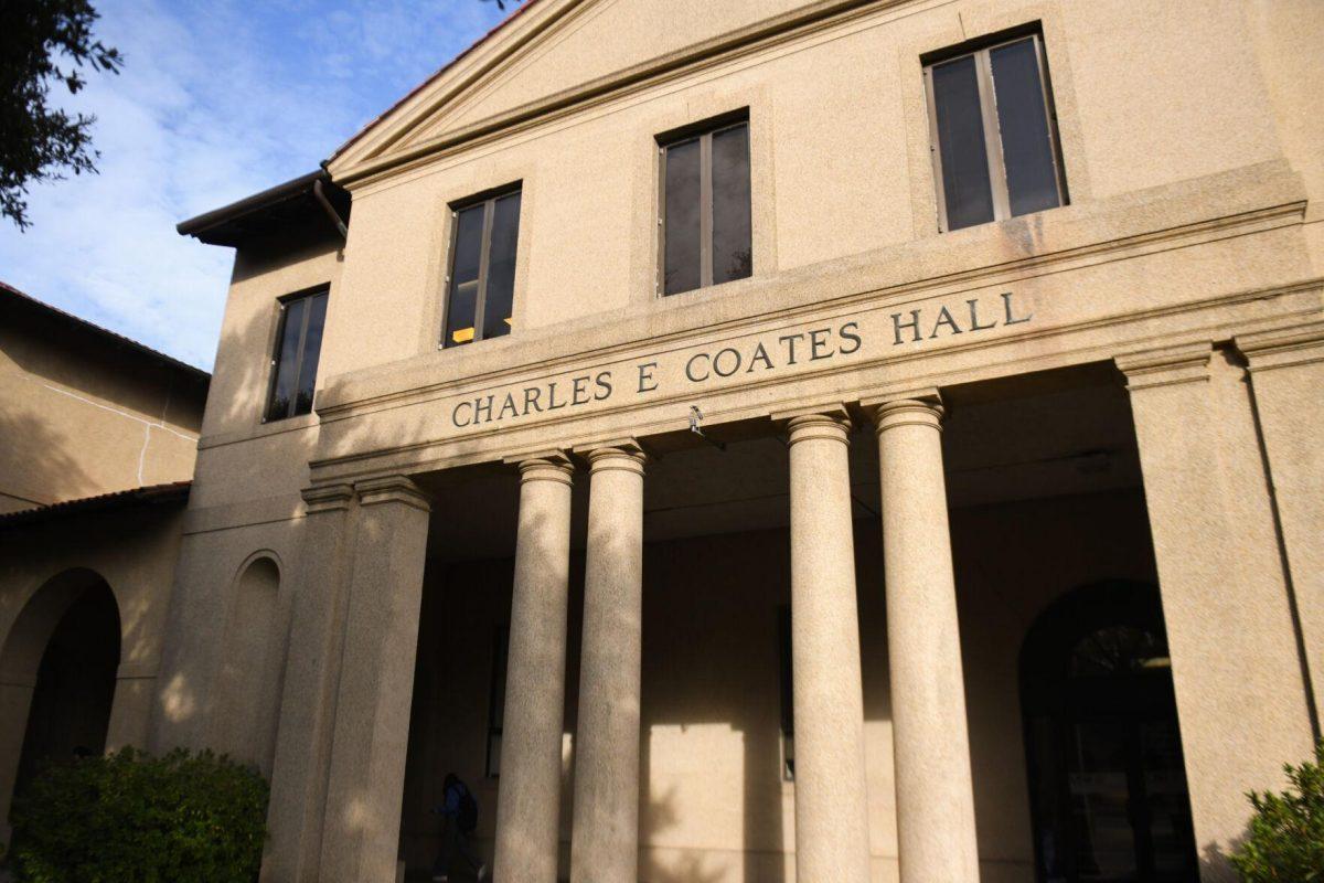 Coates Hall sits in the Quad Thursday, Feb. 15, 2024, on LSU&#8217;s campus in Baton Rouge, La.