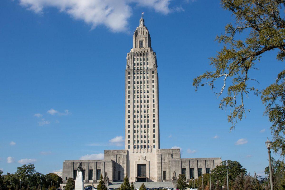 The Louisiana State Capitol sits on Wednesday, Feb. 21, 2024, in Baton Rouge, La.