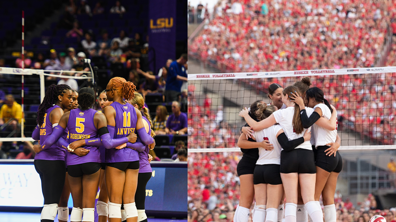 What does Nebraska volleyball have that LSU doesn't, and how does it get there?