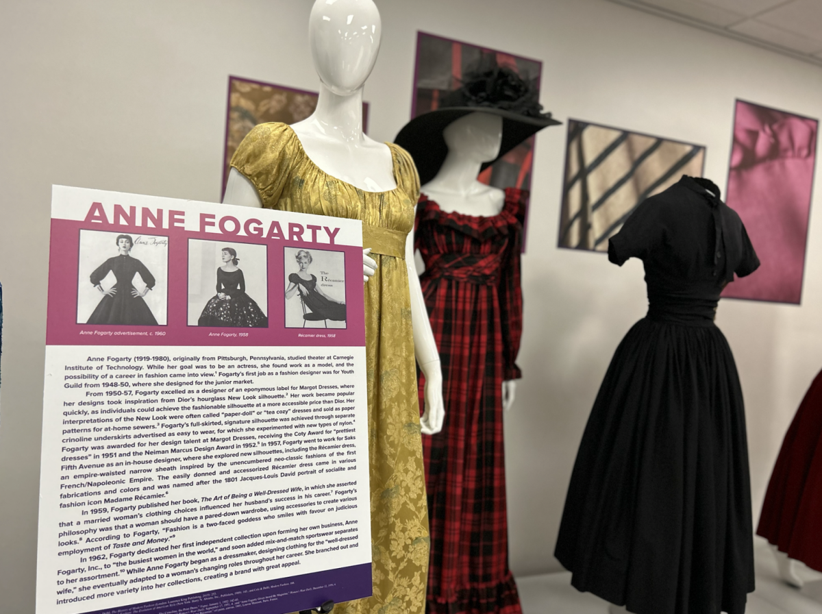 Anne Fogarty's collection of dresses and accessories are on display at the "Women Fashioning Women" exhibition in the LSU Textile and Costume Museum in Baton Rouge, La. on Tuesday, Jan. 30, 2024.&#160;