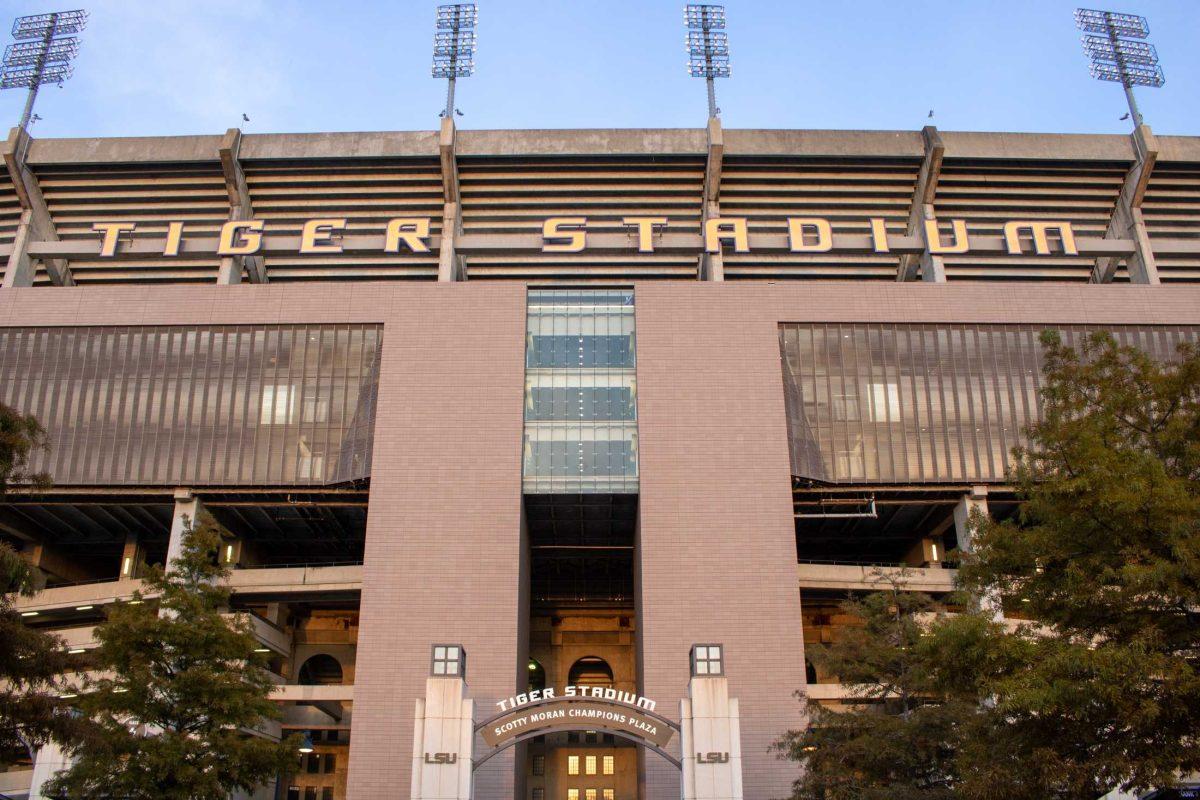 Tiger Stadium sits on Sunday, Nov. 5, 2023, on LSU's campus in Baton Rouge, La.