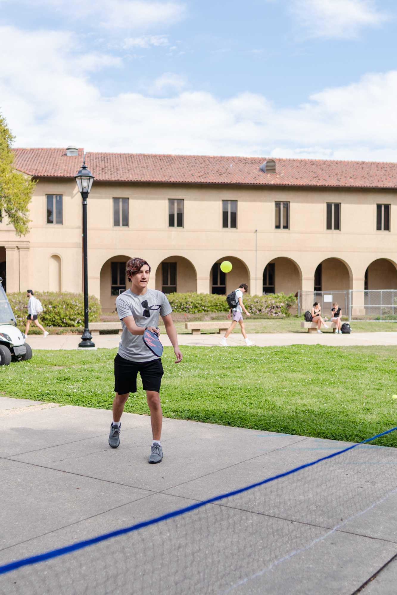 PHOTOS: LSU men's tennis plays pickleball with students in the Quad