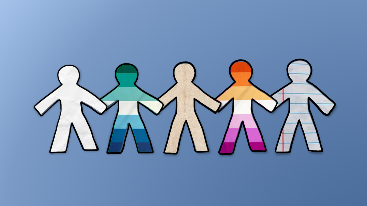 Paper doll LGBT graphic