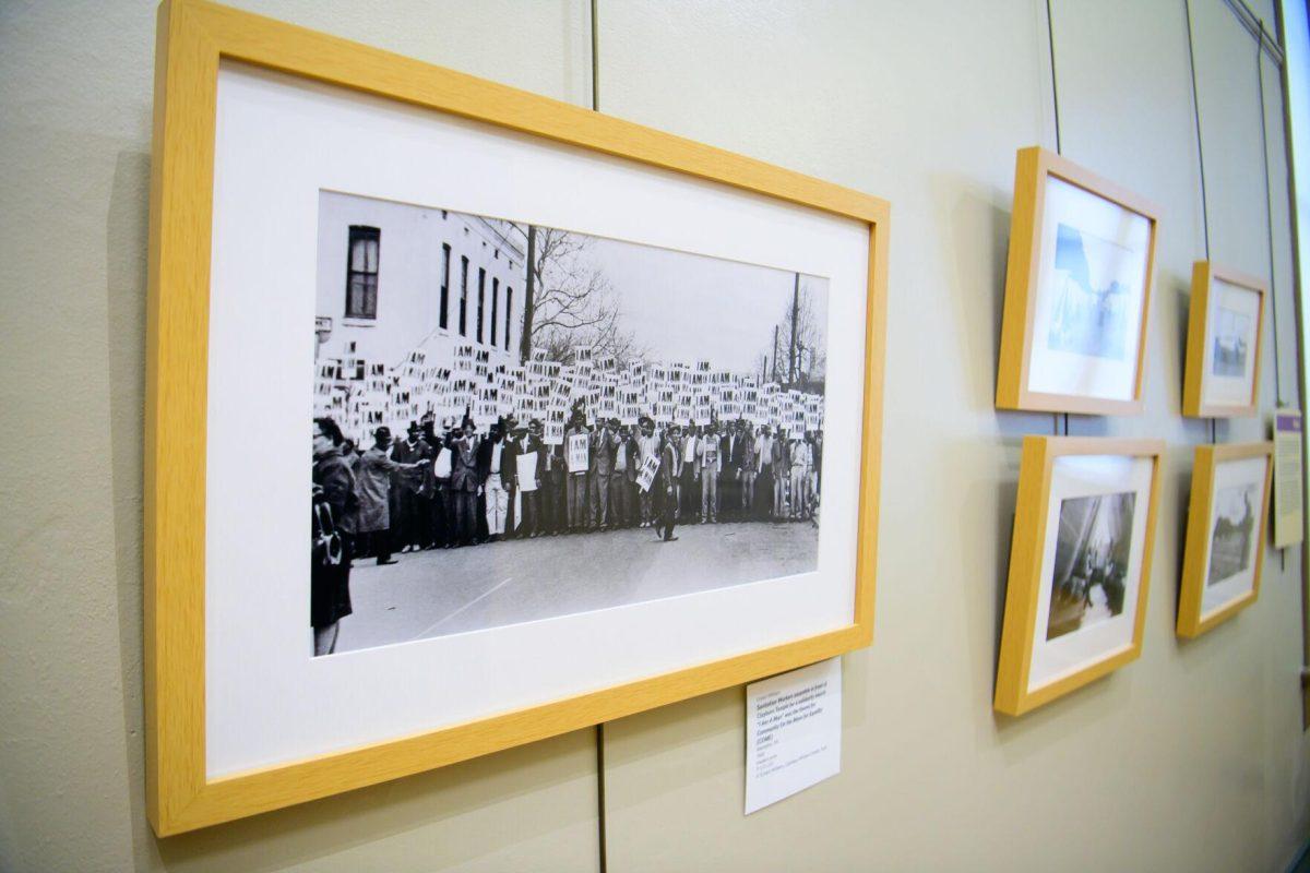 Pictures fill the wall on Thursday, Feb. 29, 2023, in the Old State Capital on North Blvd in Baton Rouge, La.