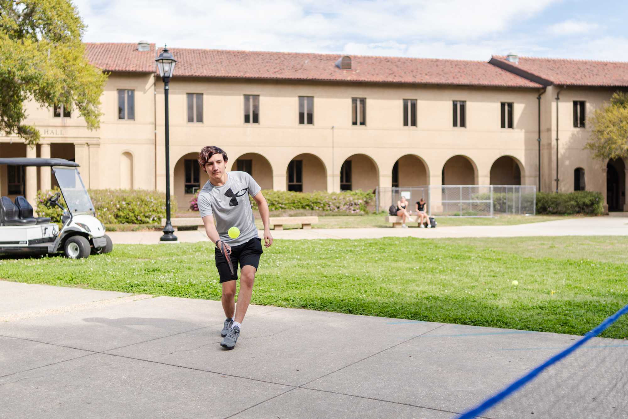 PHOTOS: LSU men's tennis plays pickleball with students in the Quad