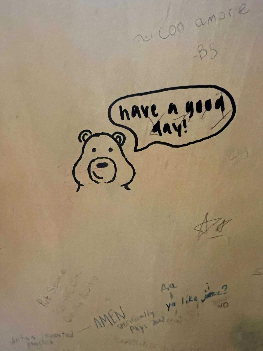 library graffiti- bear #10