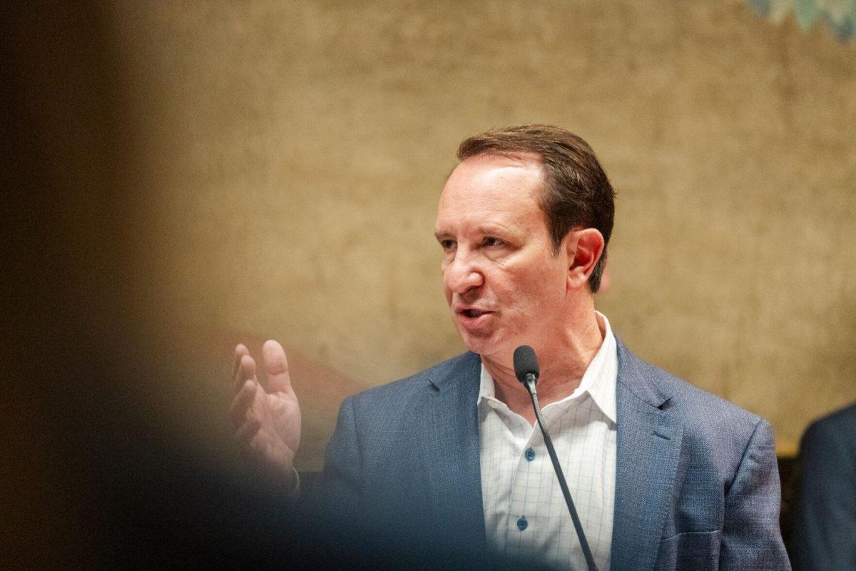 Gov. Jeff Landry speaks Monday, March 25, 2024, during Coastal Day 2024 inside the Louisiana State Capitol.